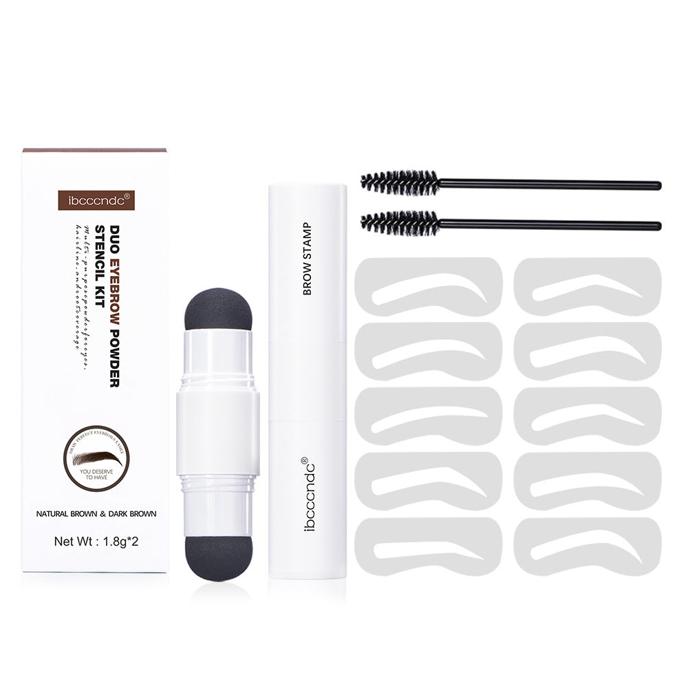 Ibcccndc Double-Headed Eyebrow Powder Stick White Tube Hairline Powder Dark Brown Eyebrow Card Eyebrow Powder Seal Eyebrow Pencil