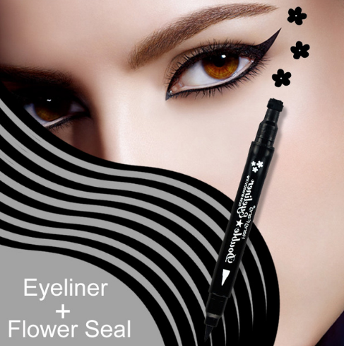 4 Styles Double-headed Eyeliner Liquid Black Eye liner Pen Star Moon Shape 2.5g Eye Makeup Brand HengFang #52244