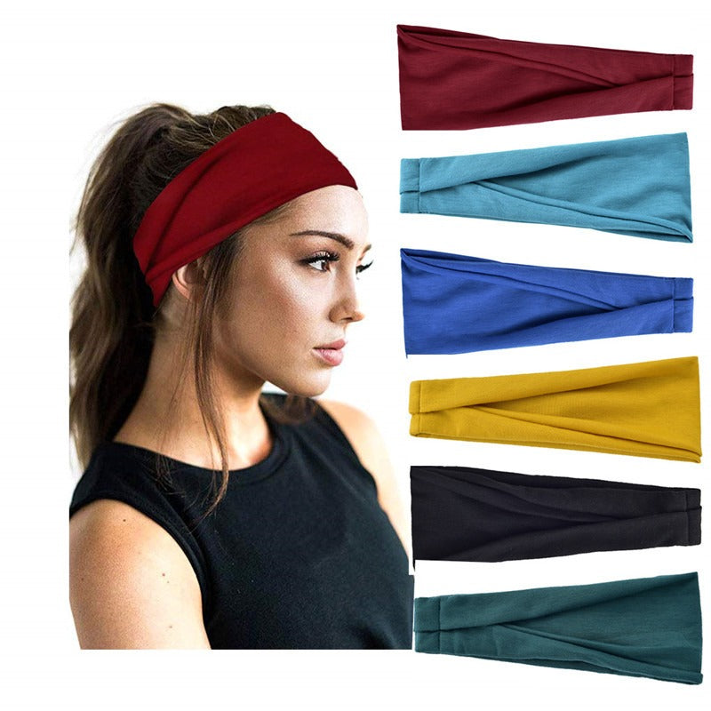 Sports headband women's yoga headband men's running headband sweat absorbing headscarf