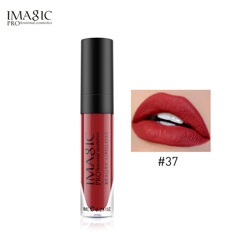 IMAGIC Non Stick Cup Matte Lip Gloss Moisturizing And Long Lasting Non Discoloring Lipstick Lip Glaze Biting Lip Makeup