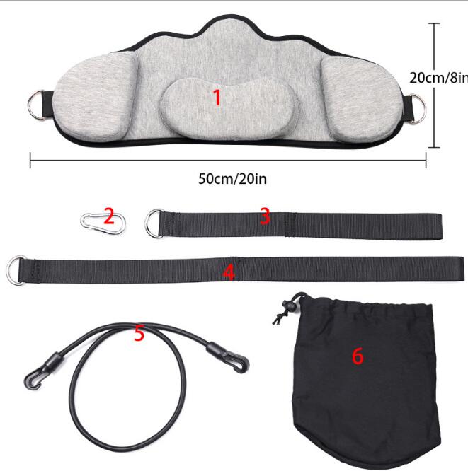 Portable Adults Neck Hammock Set Office Neck Rest Stretcher Relieves Travel Memory Foam Pillow + Mask Accessories Neck Hammock