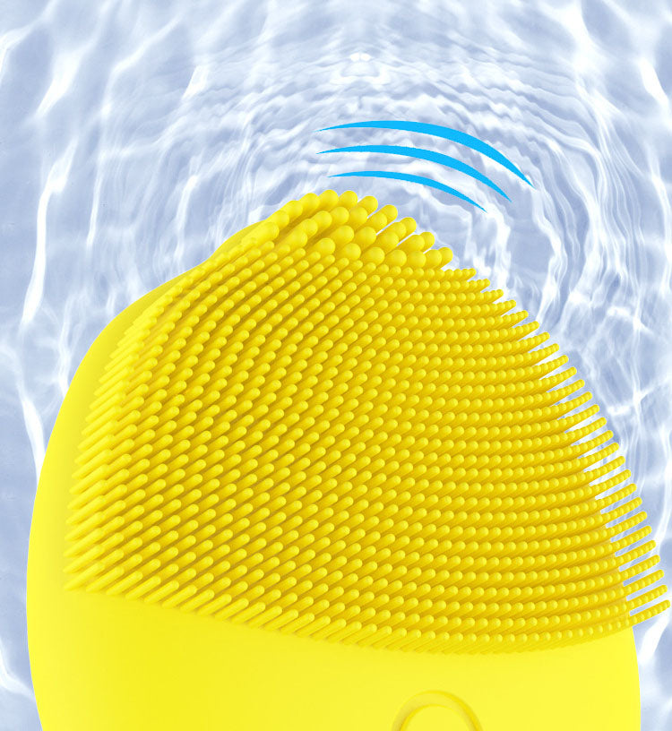 Waterproof Electric Massage Facial Cleanser Silicone Ultrasonic Facial Cleaner Pore Cleaner Facial Cleanser