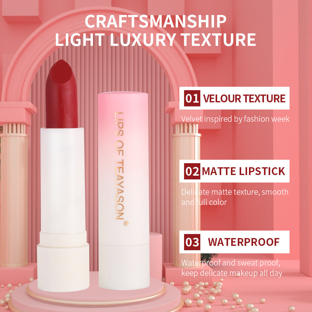 Lipstick Bean Paste Color Matte Matte Female Retro Red Peach Lipstick Matte Velvet Lipstick