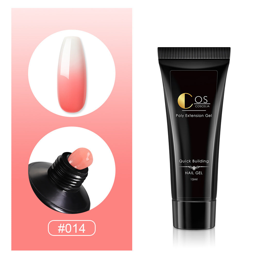 New 6 Color Gift Box With Temperature Change Gradient Extension Glue Nail Shop Manicure Painless Paper-Free Extension Glue