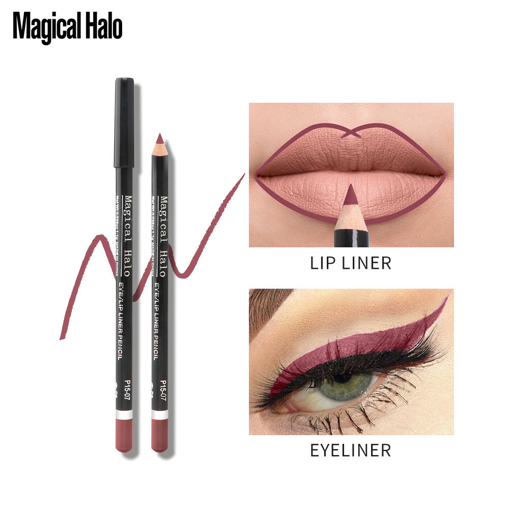 Magical Halo Easy To Color Lip Liner / Eyeliner 10 Colors Waterproof Lip Pencil That Lasts Makeup And Does Not Fade
