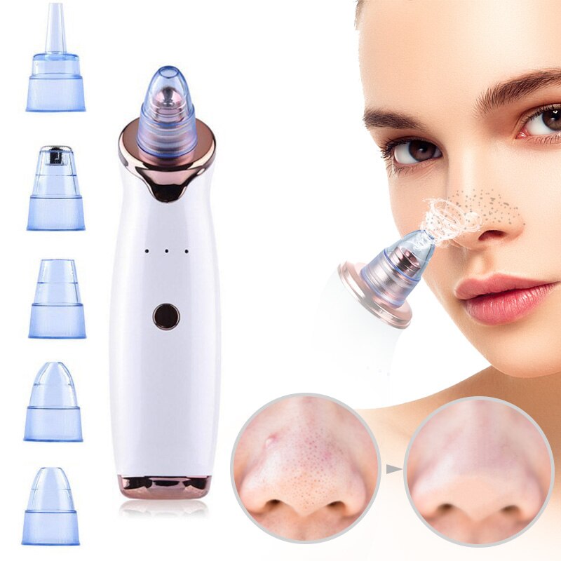Blackhead Remover Skin Care Pore Vacuum Acne Pimple +USB Facial Cleansing Brush Mini Face Cleaner Silicone+Scratch