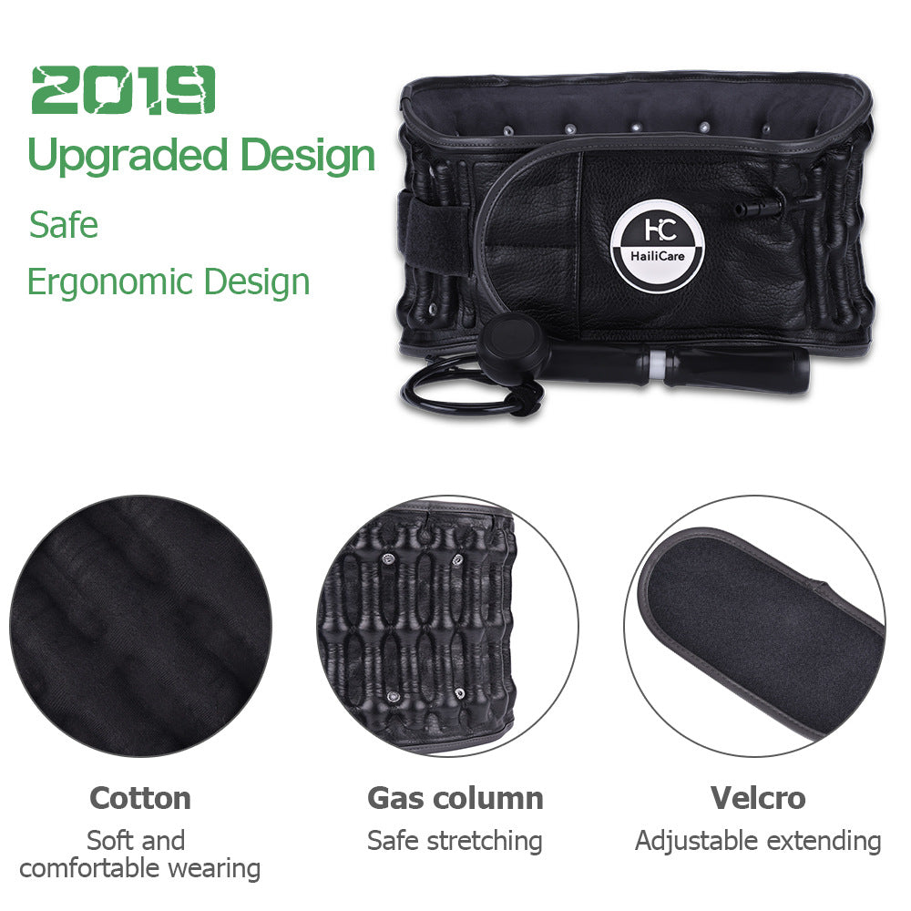 HailiCare Inflatable Traction Belt Lumbar Hot Moxibustion Massage Lumbar Disc Magnetic Therapy Belt