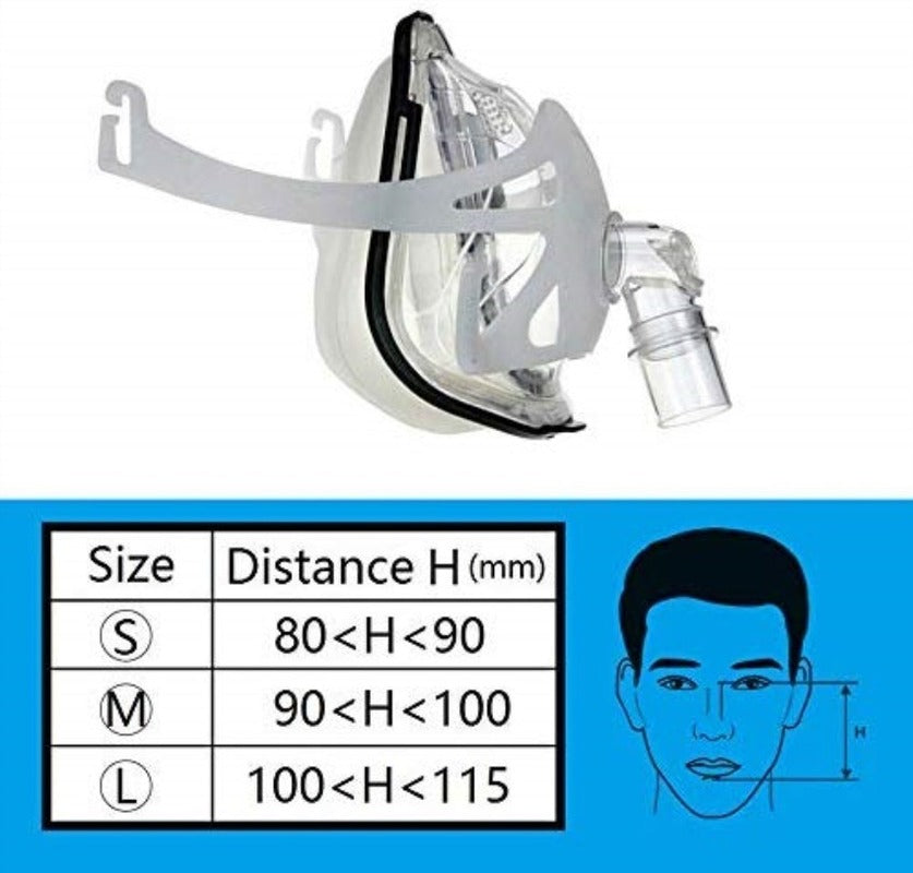 BMC-FM1A CPAP Full Face Mask for Sleep with Adjustable Headgear