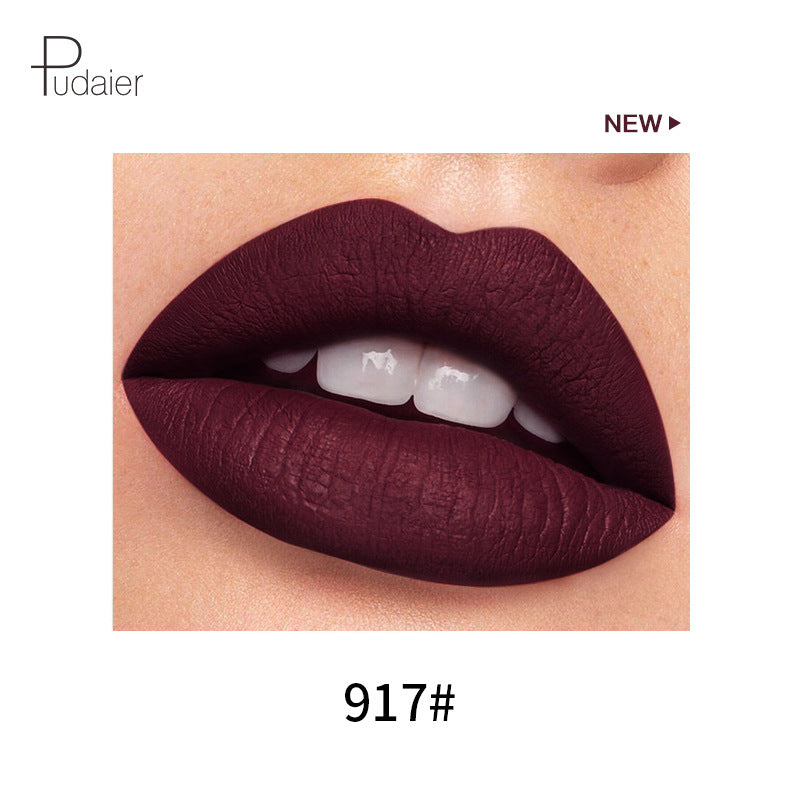 Pudaier 18 Color Mini Capsule Lip Glaze Velvet Fog Color Non-Stick Cup Smooth Matte