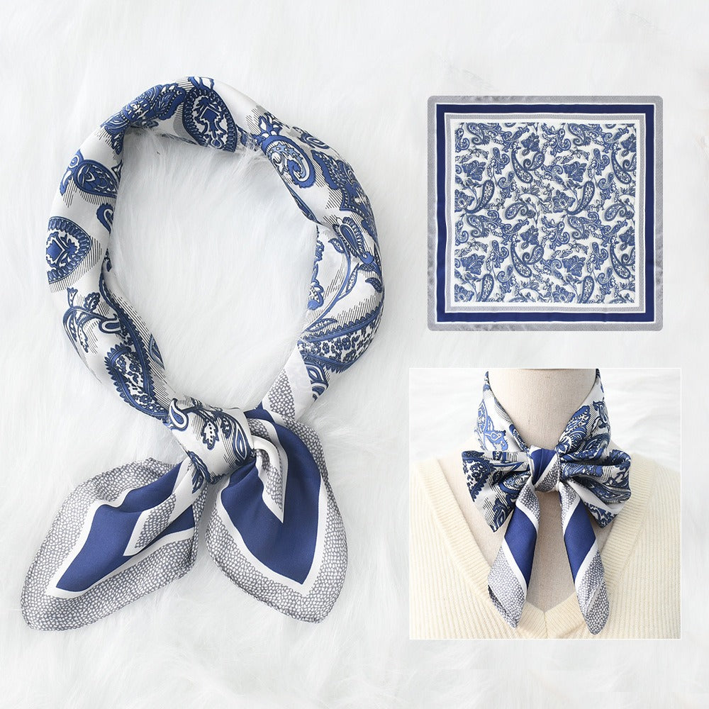 Silk Scarf Women's Sunscreen Beach Imitation Silk Versatile Silk Scarf Neckband