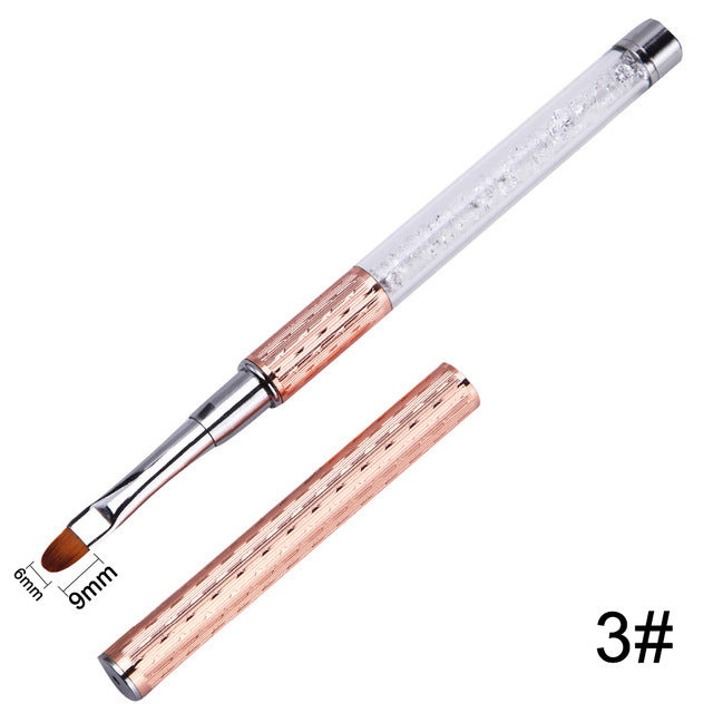 Monja Nail Art Metal Acryl Liquid Powder Carving UV Gel Extension Builder Franse Bloem Streep Schilderij Tekening Liner Brush