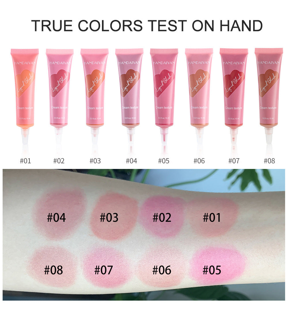 HANDAIYAN Tube Liquid Blush Moisturizing Contouring Brightening Natural Matte Nude Blush
