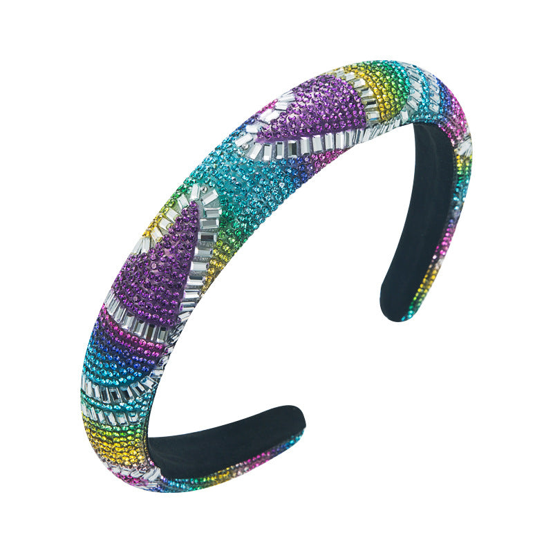 Hair Hoop Fashion New Design Shiny Gypsophila Thin Sponge Headband Korean High-End High-Skull Top Hair Accessories