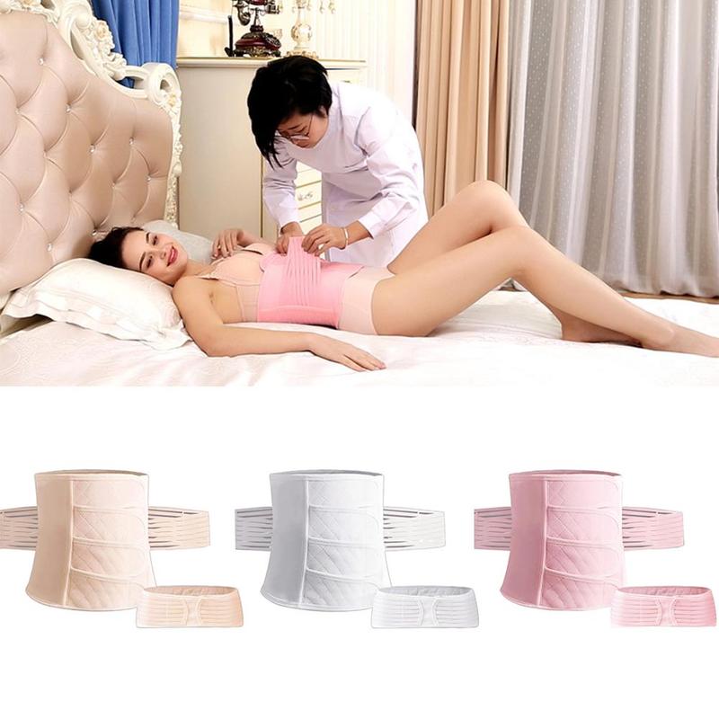 2pcs/set Four Ear Gauze Abdomen Belt Postpartum Corset Belt Maternal Caesarean Section To Produce Enhanced Body Shaping Belt