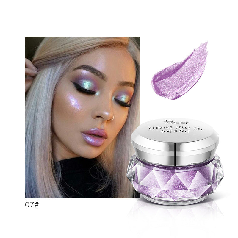 Pudaier Jelly Gel Face Highlighter Body Highlighter Mermaid Eyeshadow