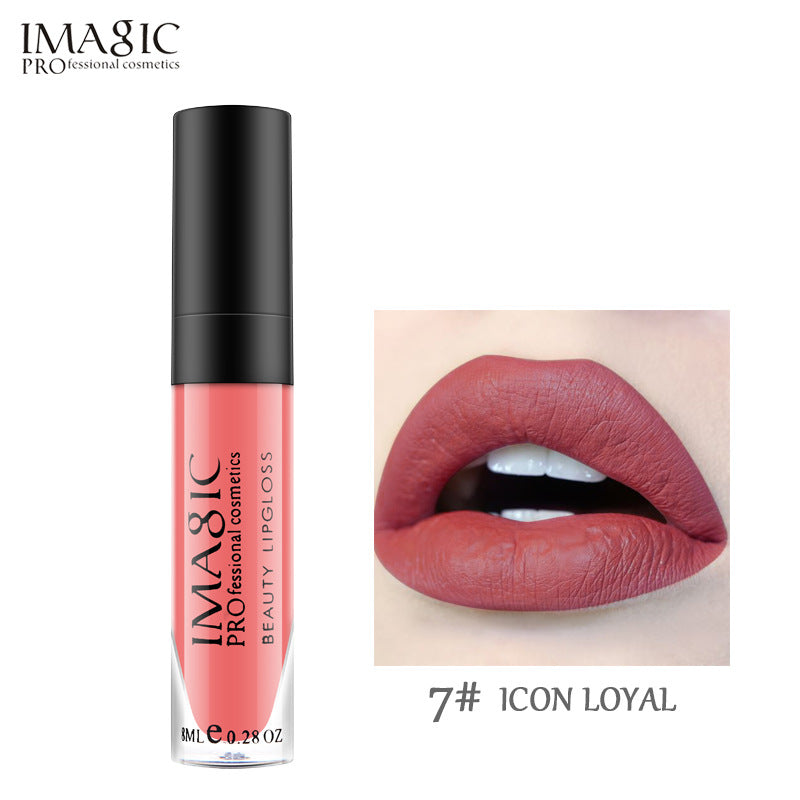 IMAGIC Non Stick Cup Matte Lip Gloss Moisturizing And Long Lasting Non Discoloring Lipstick Lip Glaze Biting Lip Makeup