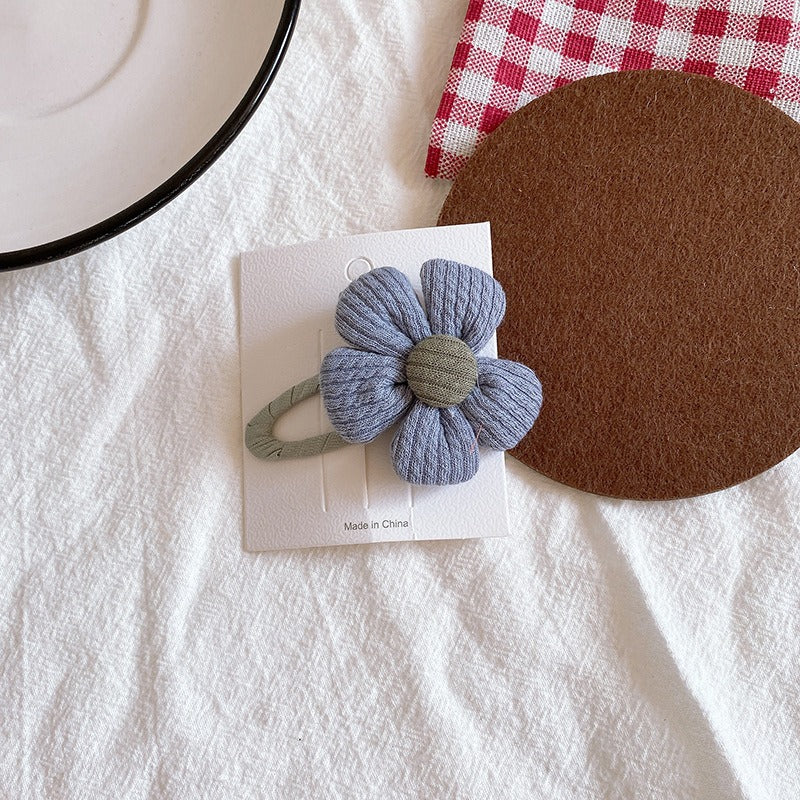 The New Children's Hair Clip Cute Sweet Flower Clip Hundred Collision Color Hair Card Hair Accessories Hairpin