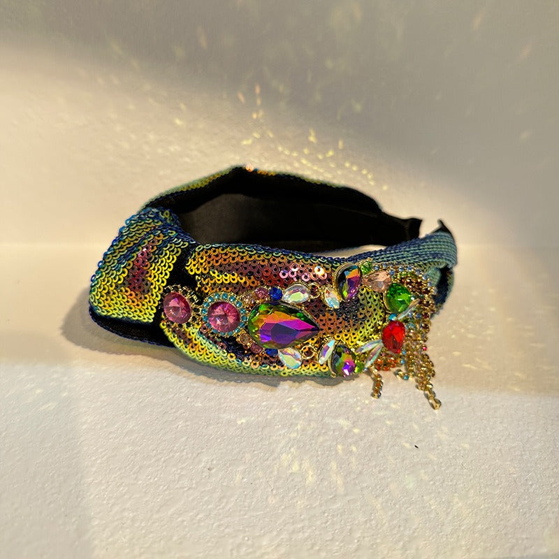 Retro and fashionable inlaid colored drill bit hoop