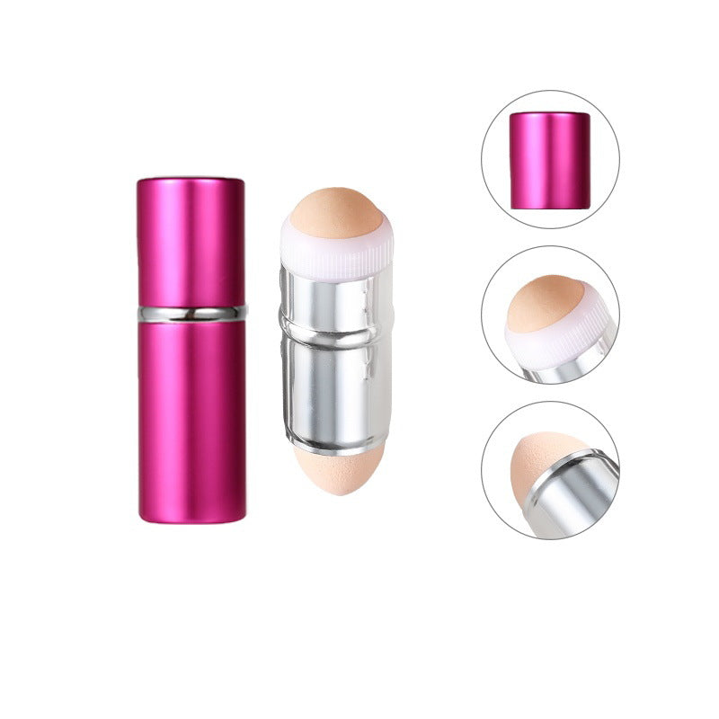 New Volcanic Stone Oil-Absorbing Ball Aluminum Alloy Volcanic Stone To Oil Stick Face Beauty Cleaning Dual-Use Beauty Makeup Ball