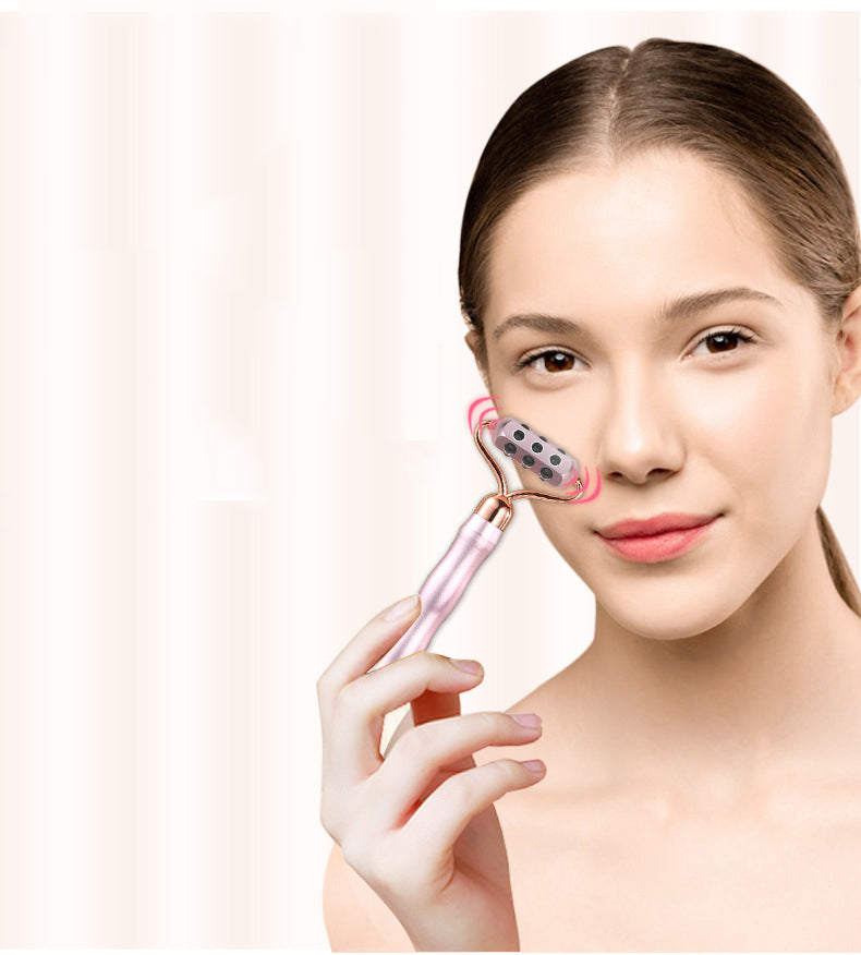 New Electric Germanium Particle Massager 18 Germanium Stone Roller Beauty Stick Lift And Tighten Magnet Face Beauty Stick