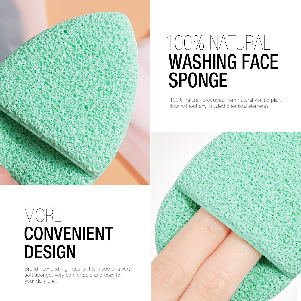 O.TWO.O Oval Soft and Comfortable Sponge Face Wash Puff Magic Lazy Water Makeup Remover Puff 1Pcs