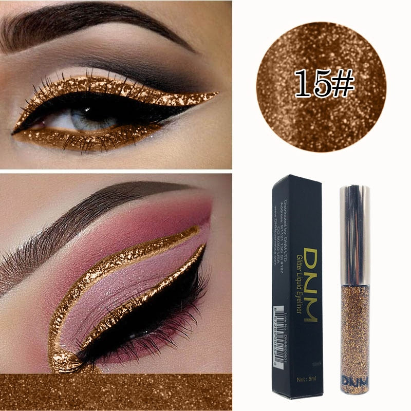 16 Colours Shiny Pearlescent Metallic Eyeliner Eyeshadow Pen Glitter Matte Liquid Eyeliner Waterproof Lasting Maquiagem TSLM1