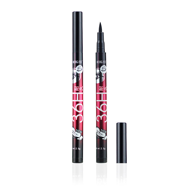 New 24H Makeup And Water-Repellent Eyeliner Hengfei Thick Black Waterproof Not Easy To Smudge Eyeliner