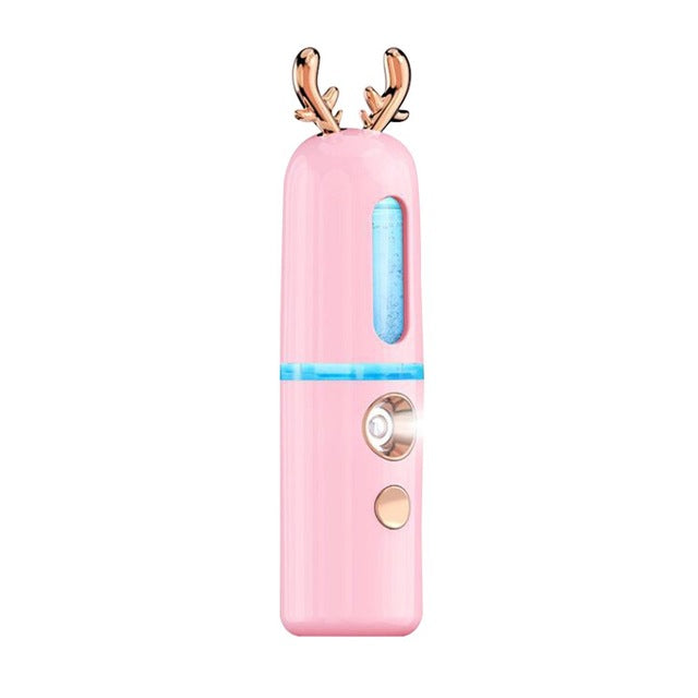 Nano Hydrating Instrument Spraying Machine Negative Ion Nano Steaming Face Moisturizing Cute Fawn Bunny