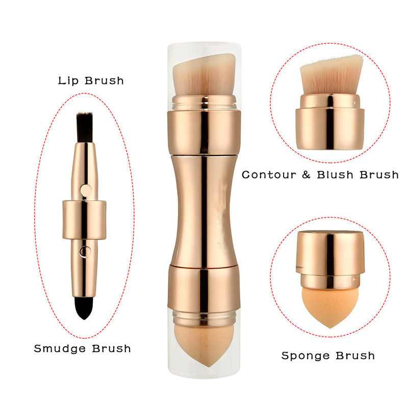 4 In 1 Makeup Brushes Foundation Eyebrow Shadow Eyeliner Blush Powder Brush Cosmetic Concealer Professional Maquiagem