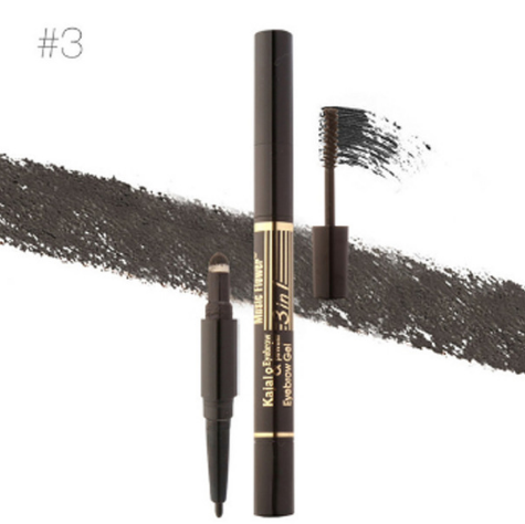 Music Flower Brand Eye brow Makeup Set Eyeliner+Eyebrow Powder+Eyebrow Brush Long-lasting Waterproof Quick Dry Comestic Tools