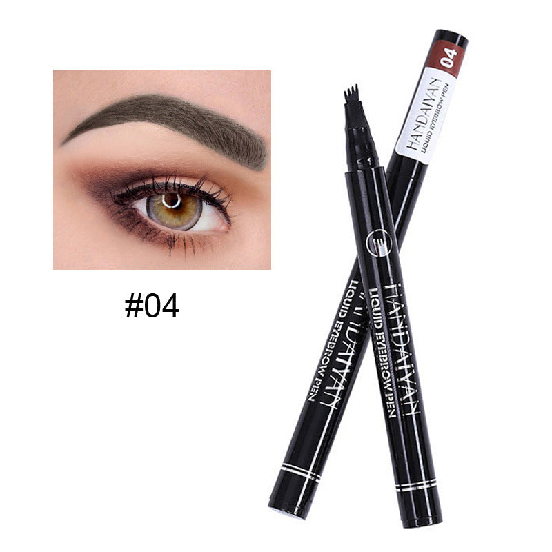 Four Head Eyebrow Pencil Liquid Eyebrow Pencil Very Fine Micro Carving Eyebrow Pencil Waterproof And Durable