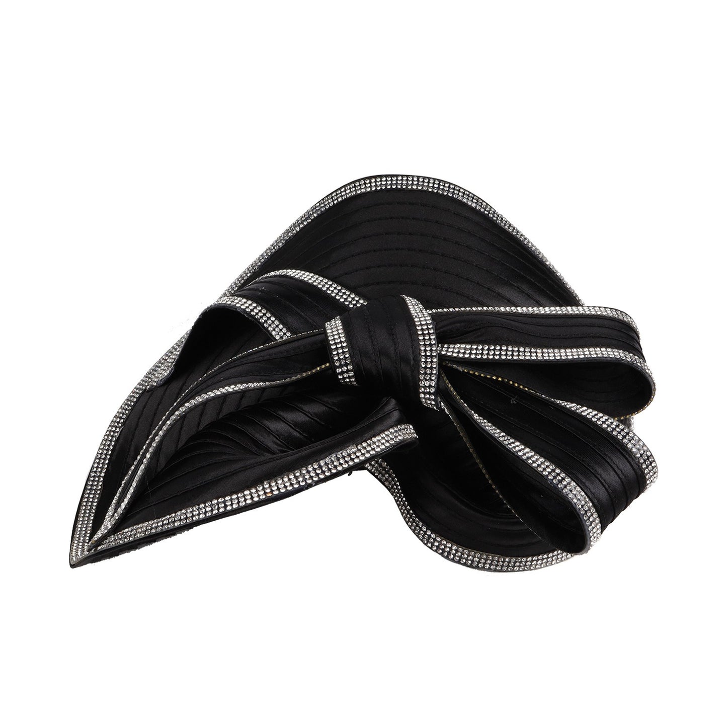 Hemp top hat black white diamond headband