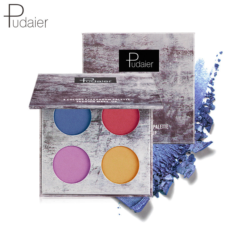 Pudaier Ink Landscape Four-color Eyeshadow Palette Matte Pearlescent Waterproof and Sweatproof Eyeshadow Makeup
