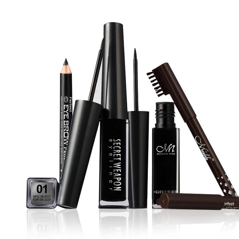 MENOW Brand Waterproof Liquid Eyeliner gift black and brown pencil Long lasting for up to 24 hours Make up set E401