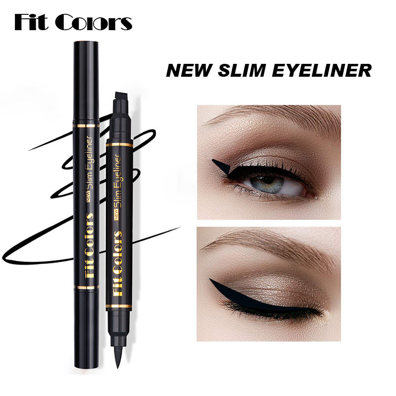 Fit Colors Double Headed Triangle Wing Seal Waterproof, Sweat-Proof And Non Smudged Liquid Eyeliner