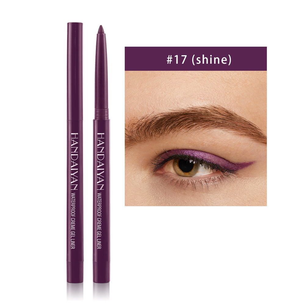 HANDAIYAN 20 Color Pearlescent Matte Waterproof And Difficult To Smudge Eyeliner Pen Rotatable Eye Shadow Eyeliner