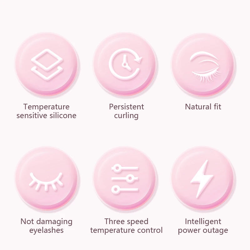 Electric Eyelash Curler Charging Model Fast Heating Portable Eye Lash Perm Shaping And Lasting Curling Thermal Eyelash Clip