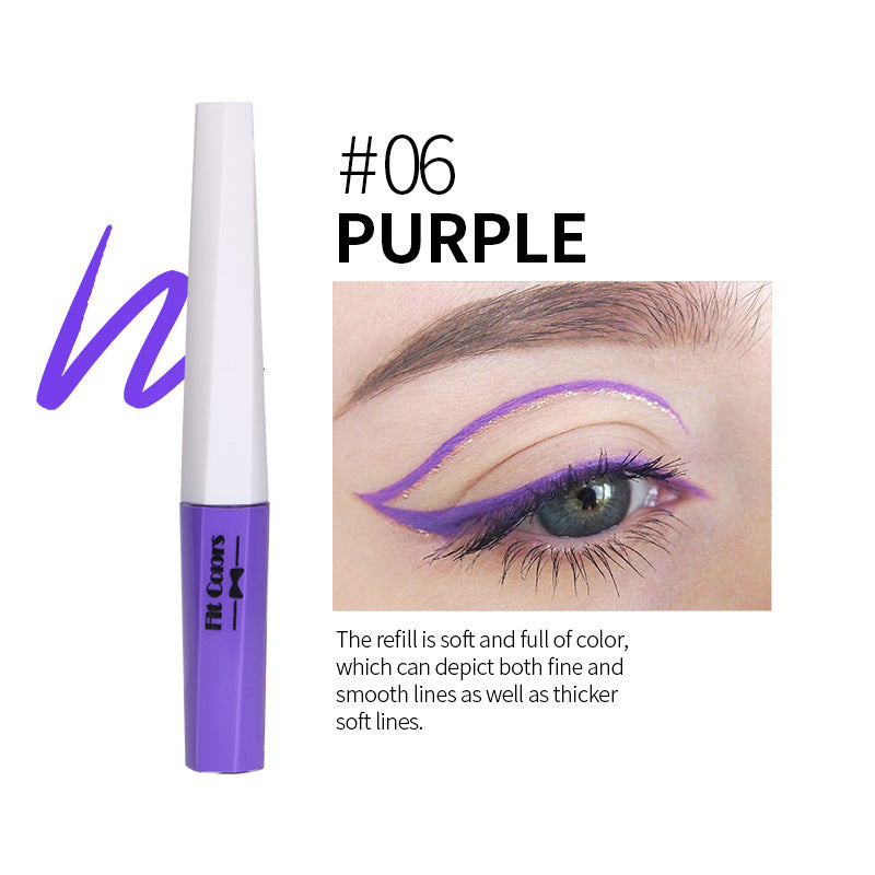 Fit Colors Fluorescent Luminous Color Eyeliner Rainbow Painted Graffiti Waterproof Quick Drying Eyeliner