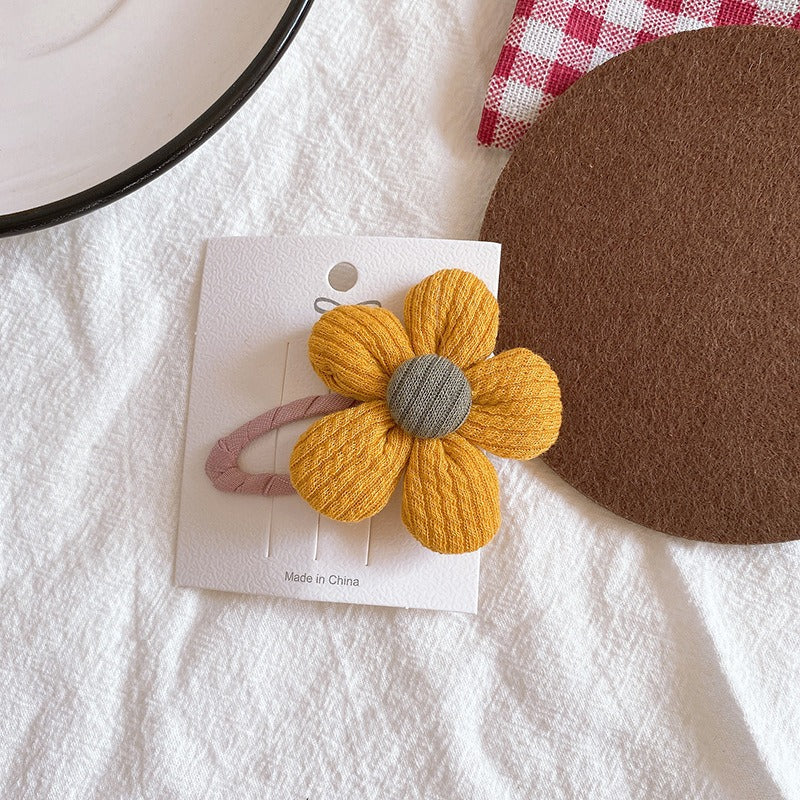 The New Children's Hair Clip Cute Sweet Flower Clip Hundred Collision Color Hair Card Hair Accessories Hairpin
