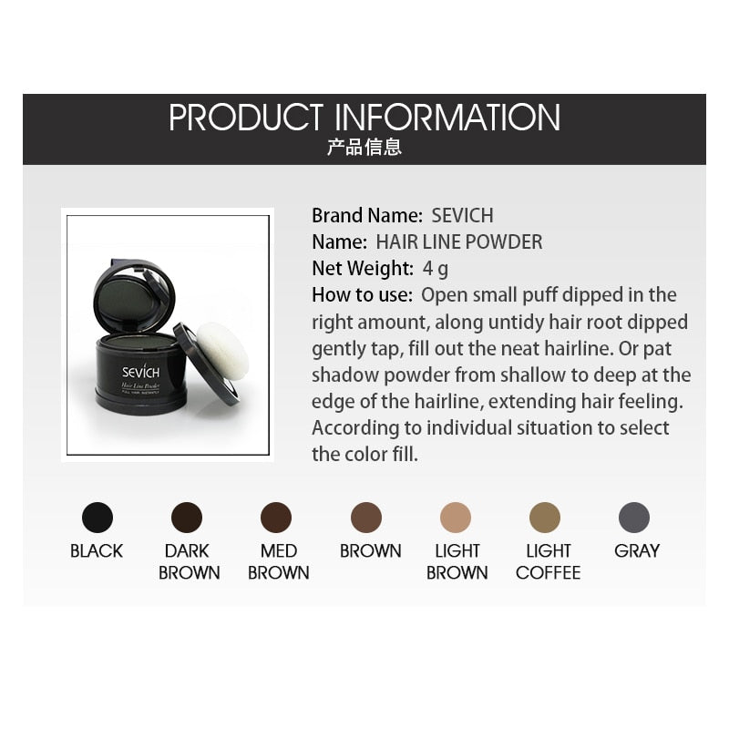 Makeup Hair Line Shadow Powder Eyebrow Powder Extract Easy to Wear Make Up neat symmetry hairline with Mirror Puff Fibers