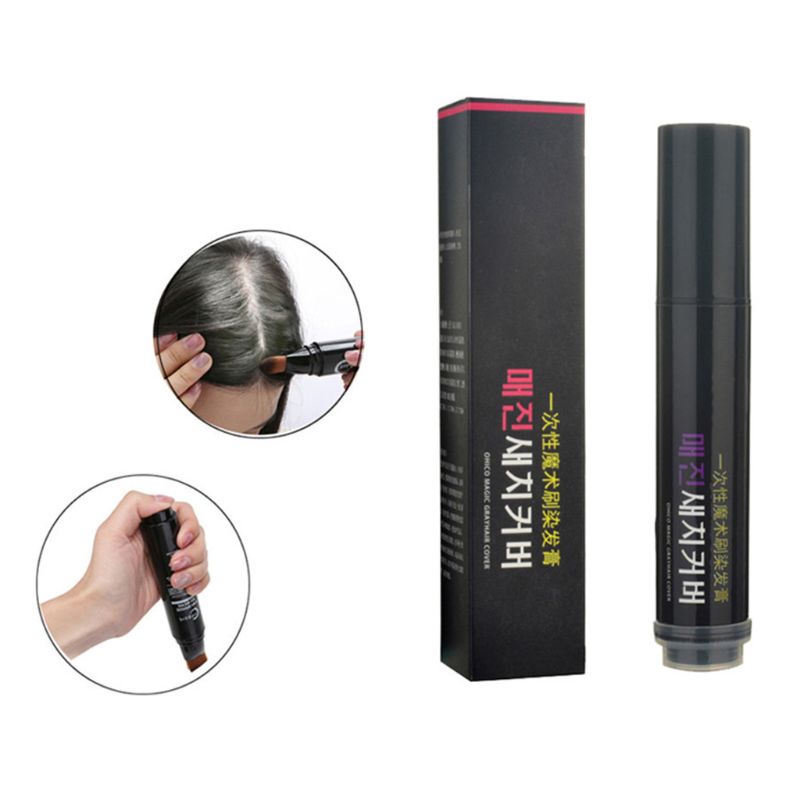 One-Time Natural Herb Hair dye Instant Gray Root Coverage Hair Color Modify Cream Stick Temporary Cover Up White Hair Colour Dye