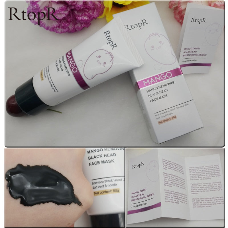 Mango Blackhead Remover Acne Treatment Nose Oil-control Mud Pore Strip Mask Whitening Cream Peel off Mask Nose Peel Skin Care