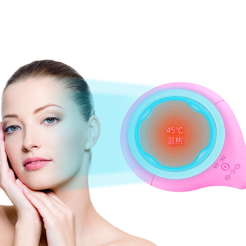 New Pore Cleansing Facial Cleansing Instrument Rechargeable Sonic Beauty Instrument Warm Cleansing Face