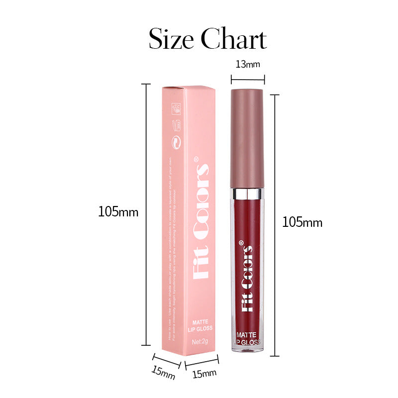 Fit Colors Matte Non Stick Cup Lip Gloss Fog Face Velvet Thin Tube Liquid Lipstick