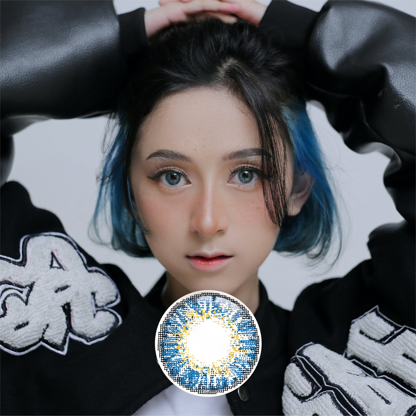 1Pcs FDA Certificate Eyes Beautiful Pupil Colorful Girl Cosplay Contact Lenses Blue