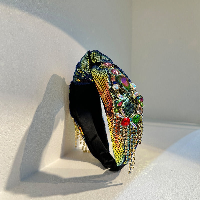 Retro and fashionable inlaid colored drill bit hoop