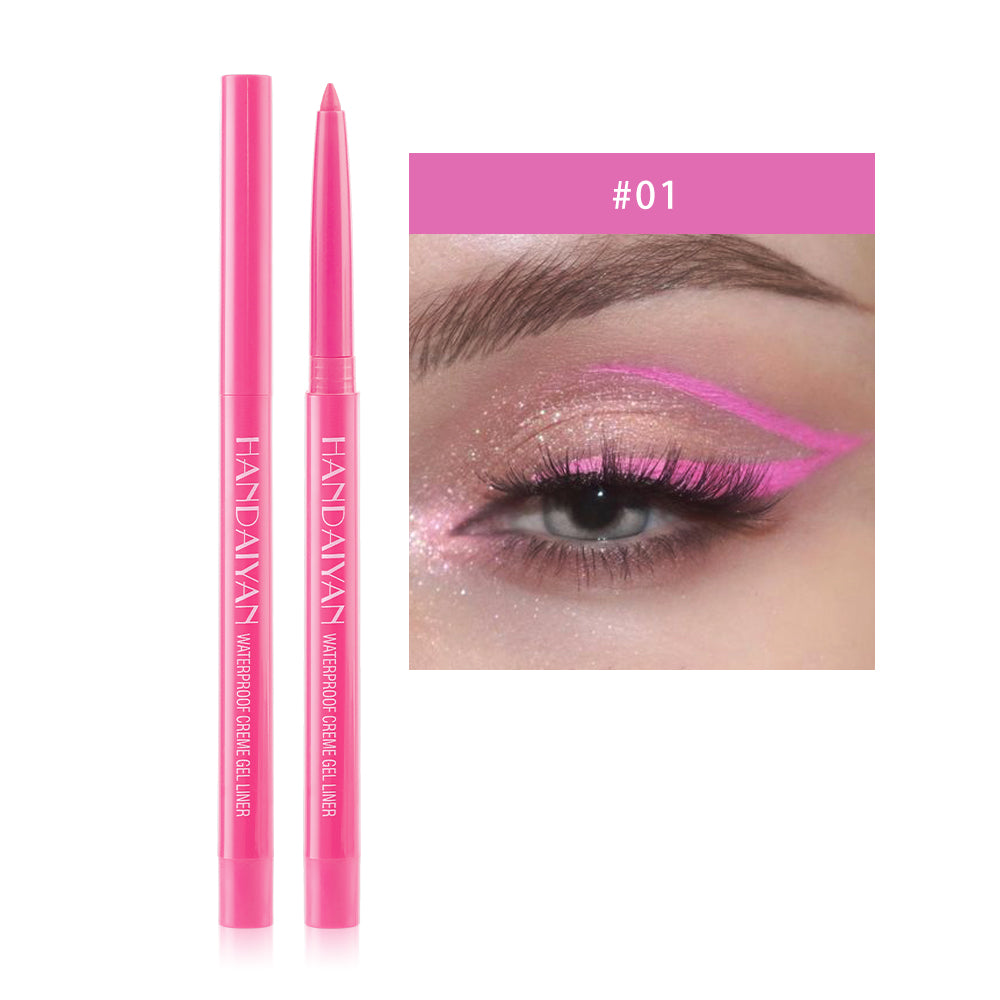 HANDAIYAN 20 Color Pearlescent Matte Waterproof And Difficult To Smudge Eyeliner Pen Rotatable Eye Shadow Eyeliner