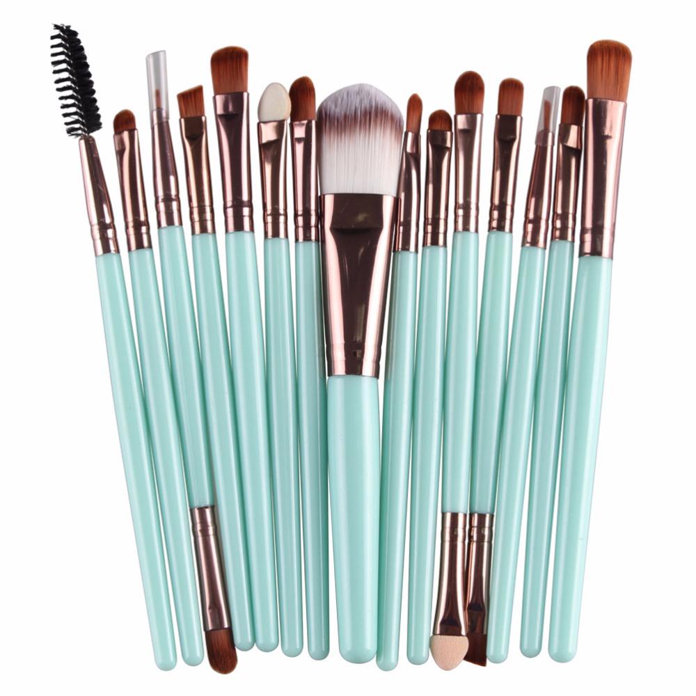 15Pcs Makeup Brushes Set Eye Shadow Foundation Powder Eyeliner Eyelash Lip Make Up Brush Cosmetic Beauty Tool