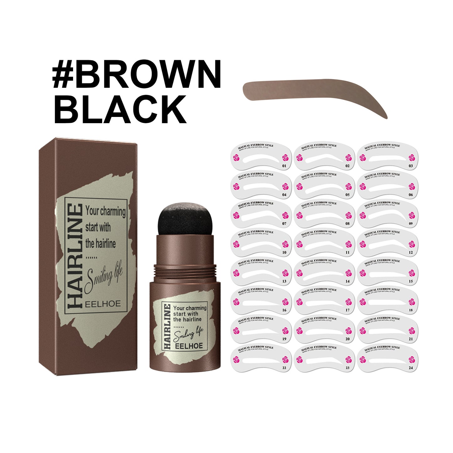 One Step Brow Stamp Shaping Kit Hairline Eyebrow Print Eyebrow Patch Repair Hairline Eyebrow Print
