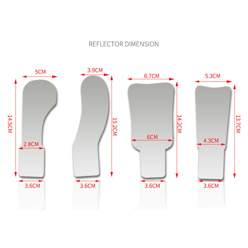 Dental Lighted Anti-Fog Mirror Set Stainless Steel Mirror Orthodontic Photo Instrument With Lighted Mirror Handle